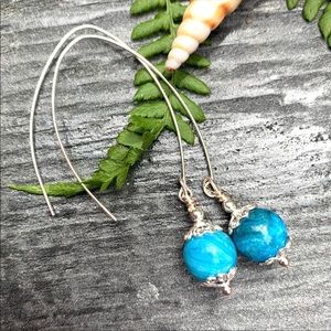 🚫RESERVED🚫Sterling crazy lace agate earrings